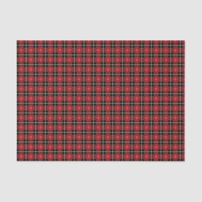Roter karierter Hintergrund Seidenpapier (Vorderseite)
