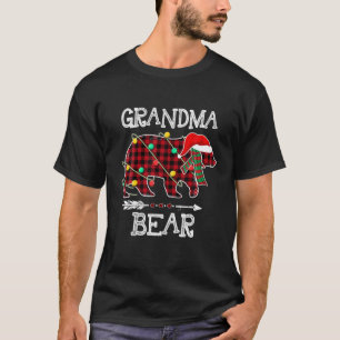 Roter Karierter Oma Bär Matching Pajama Family Buf T-Shirt
