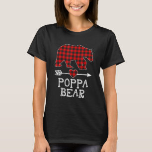 Roter Karierter Poppa Bär passt Pajama Familie 2 T-Shirt