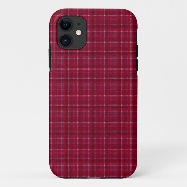 Roter karierter Tartan Case-Mate iPhone Hülle (Rückseite)