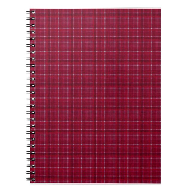 Roter karierter Tartan Notizblock (Vorderseite)