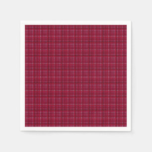 Roter karierter Tartan Serviette