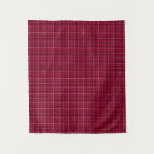 Roter karierter Tartan Wandteppich