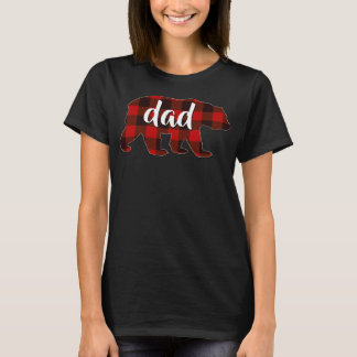 Roter Karierter Vater Buffalo Matching Family Papa T-Shirt
