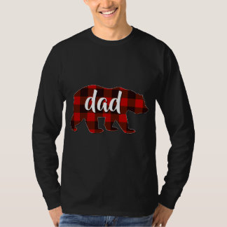 Roter Karierter Vater Buffalo Matching Family Papa T-Shirt