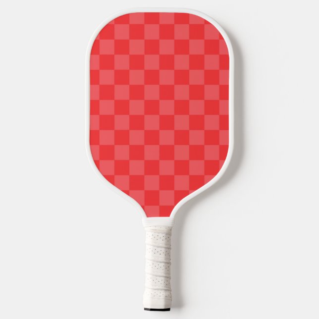 Roter Karo Pickleball Paddle (Rückseite)