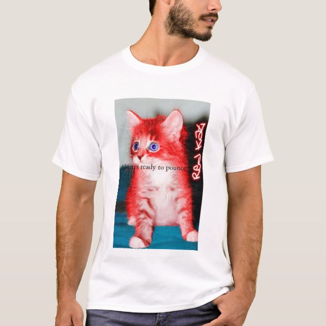 roter kat T-Shirt (Vorderseite)