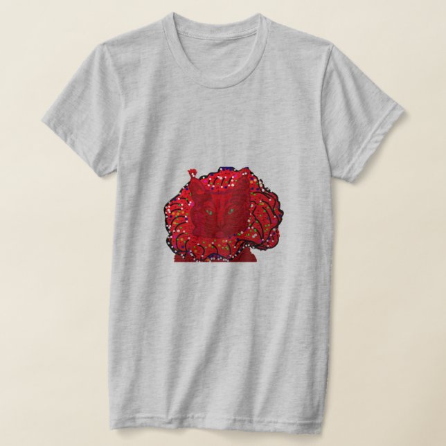 Roter Katzenhumor T-Shirt (Ablage )