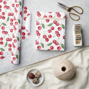 Roter Kirschfrucht Geschenkpapier