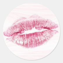 Roter Kiss Lips Stickers