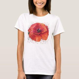 roter Klatschmohn T-Shirt