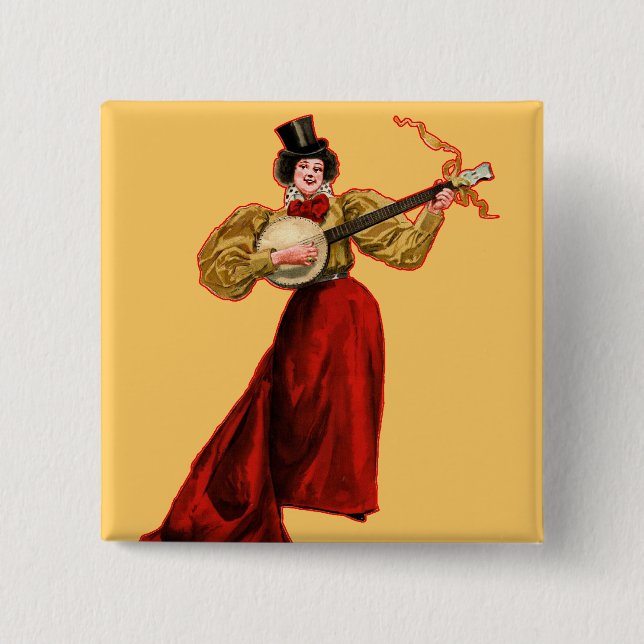 Roter Knopf Damen-In Button (Vorderseite)