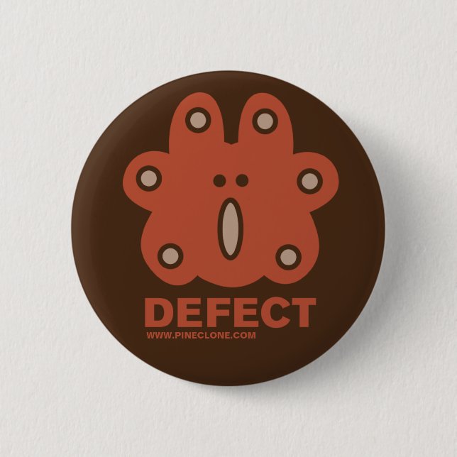 Roter Knopf des DEFEKTES Button (Vorderseite)