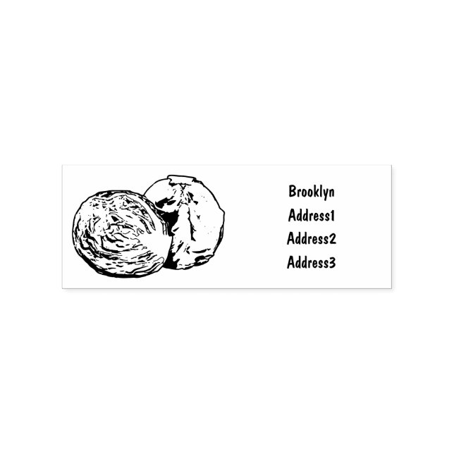 Roter Kohl Cartoon Abbildung Gummistempel (Prägung)