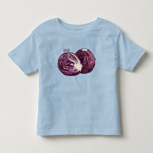 Roter Kohl Cartoon Abbildung Kleinkind T-shirt
