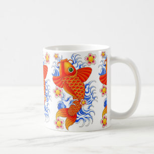 ROTER KOI FISCH-ENTWURF TASSE