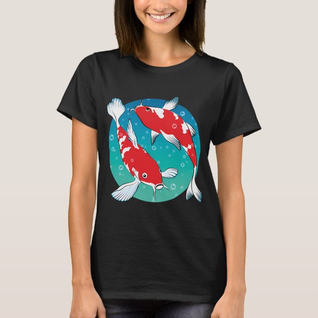 Roter Koi-Fisch T-Shirt (Vorderseite)