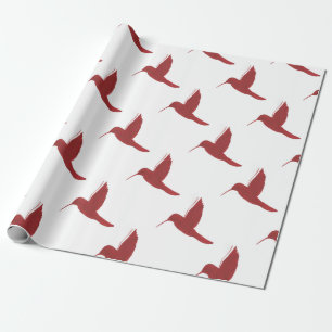 Roter Kolibri Geschenkpapier