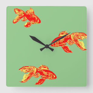 Roter Königin Quadratische Wanduhr