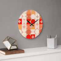 Roter Korallenrot Rosa Rosa Retro Art Muster