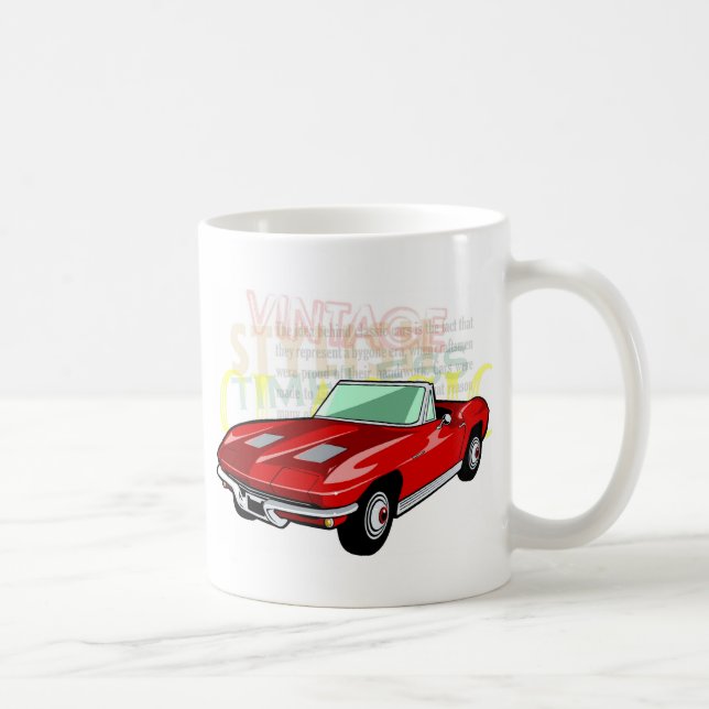 Roter KorvetteStingray oder Sting-Strahlnsportauto Kaffeetasse (Rechts)