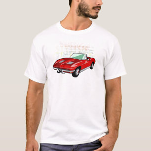 Roter KorvetteStingray oder Sting-Strahlnsportauto T-Shirt