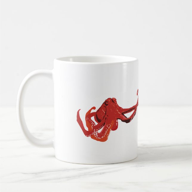 Roter Krake Kaffeetasse (Links)