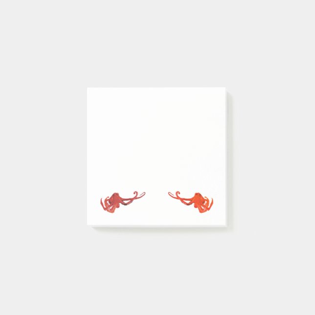 Roter Krake Post-it Klebezettel (Vorderseite)