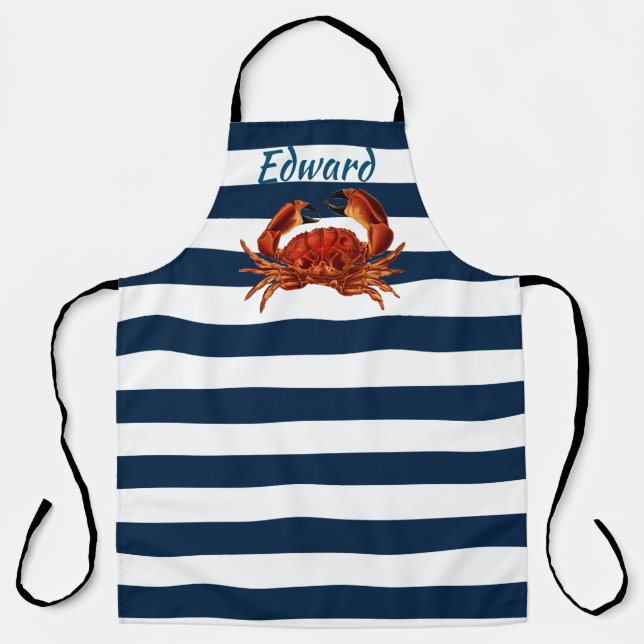 Roter Kräuterkrebs im Küstenbereich Schürze (Vorderseite)