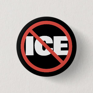 Roter Kreis Anti-Trump ICE Politische Meinung Button
