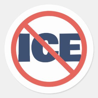 Roter Kreis Anti-Trump ICE Politische Meinung Runder Aufkleber