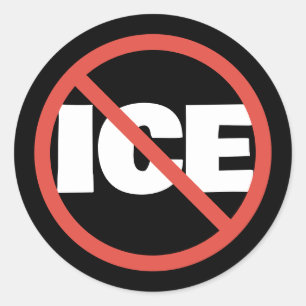 Roter Kreis Anti-Trump ICE Politische Meinung Runder Aufkleber