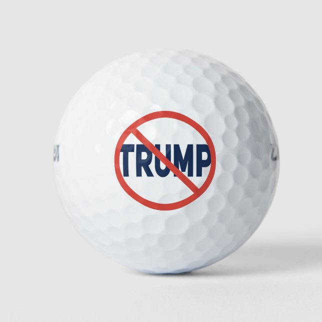 Roter Kreis kein Zeichen für eine antiTrump-politi Golfball (Vorderseite)