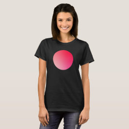 Roter Kreis-Vignetten-Abschluss in Farbverlauf-Abs T-Shirt