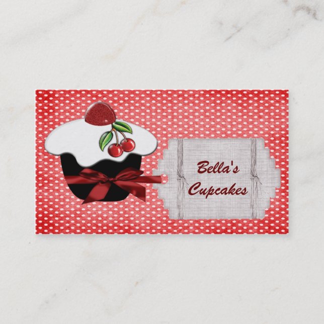 Roter Kuchen Business Cards Visitenkarte (Vorderseite)