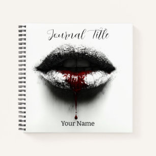Roter Kuss Journal — Benutzerdefinierter Name & Ti Notizbuch