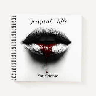 Roter Kuss Journal — Benutzerdefinierter Name & Ti Notizbuch
