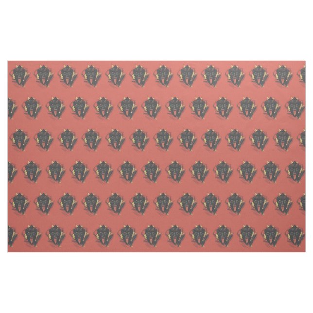 Roter lächelnder Krampus-Schalter Stoff (Yard (91,4 cm))
