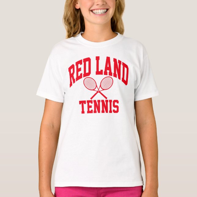 Roter Land-Tennis-T - Shirt (Vorderseite)