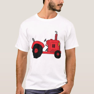 Roter landwirtschaftlicher Traktor T-Shirt