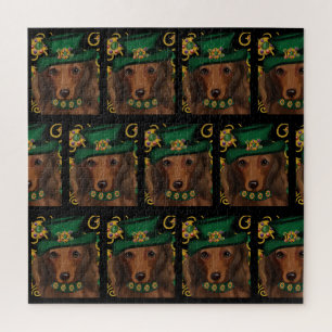 Roter Langhaar-Dachshund Puzzle