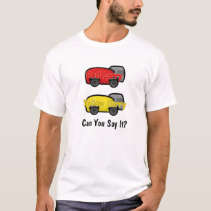 Roter Lastwagen-Gelb-Lastwagen T-Shirt