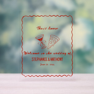 Roter Launenrahmen That's Amore Italienische Hochz Acrylschild