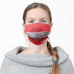 Roter Lautsprecher Strobe Face Maske