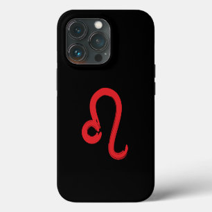 Roter LEO Sternzeichen Juli August Geburtstag Astr iPhone 13 Pro Hülle