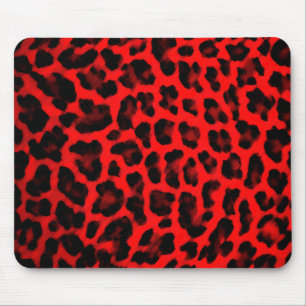Roter Leopard-Druck Mousepad
