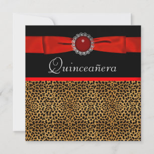 Roter Leopard - Einladungen