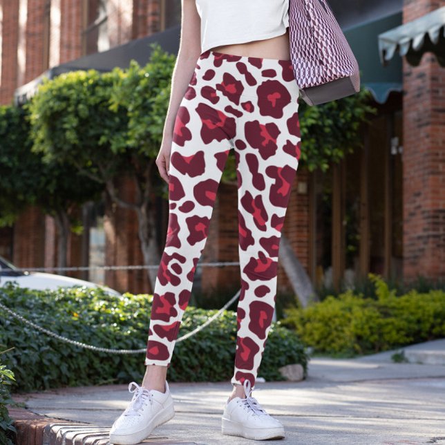 Roter Leopard-Muster Leggings (Von Creator hochgeladen)