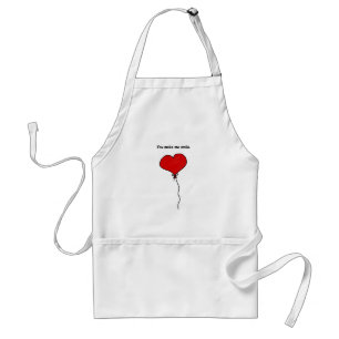 Roter Liebe-Herz-Ballon lassen Sie mich lächeln Schürze