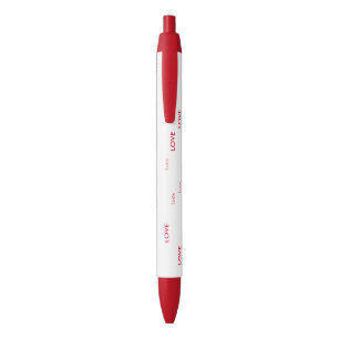 Roter Liebe Trimm Pen, schwarzer Tinte Kugelschreiber